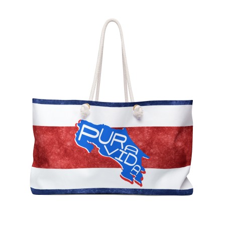 Bolsa de Viaje Pura Vida – Bandera y Mapa de Costa Rica