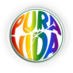 Pura Vida Rainbow Clock – Costa Rica Decor | TicosUSA