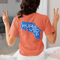 Pura Vida Costa Rica Tee – Coral T-Shirt | TicosUSA