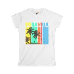 Camiseta Retro Pura Vida Costa Rica | Estilo Tropical